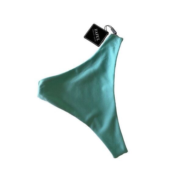Zaful Women’s Bikini Bottoms SZ S -Turquoise NWT - Picture 1 of 6